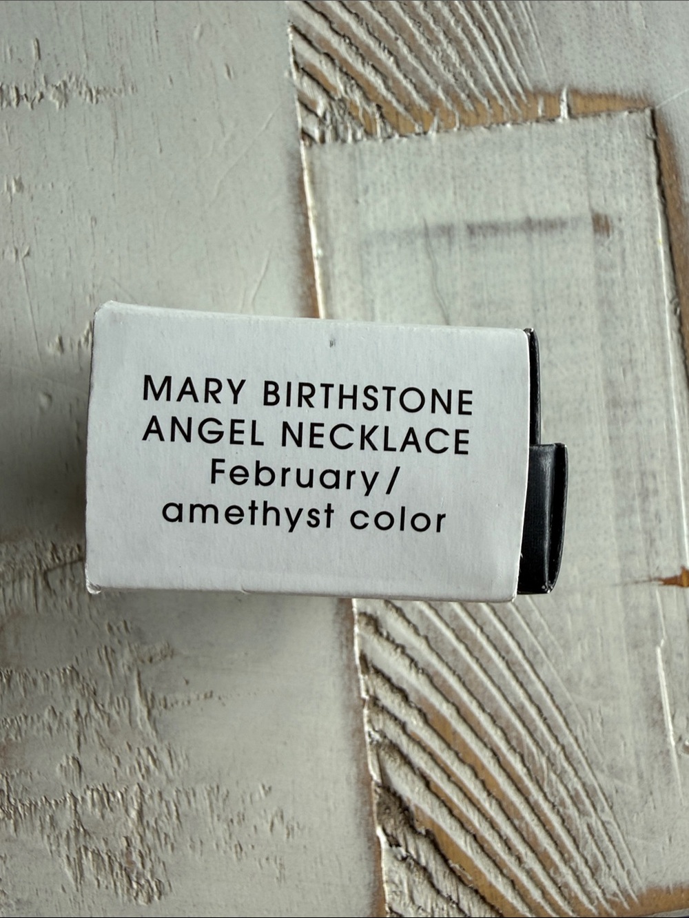 Mary Birthstone Angel Necklace - February Amethyst Color Pendant - new in box - Picture 3 of 4
